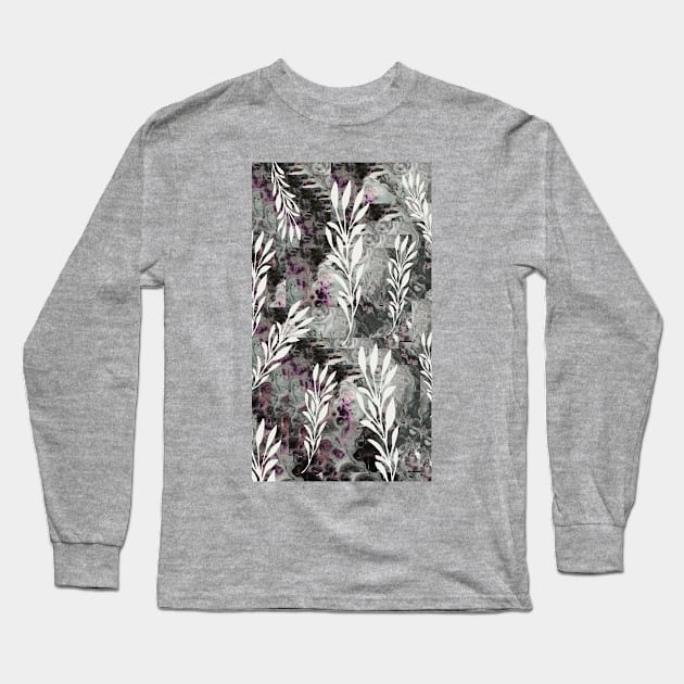 Leafy greys Long Sleeve T-Shirt by Mohita--Garg